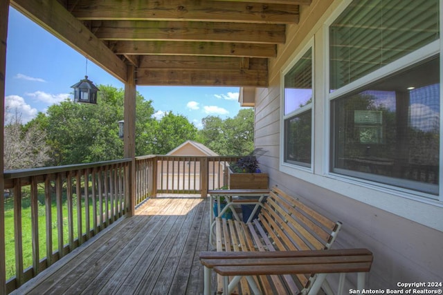 view of wooden deck