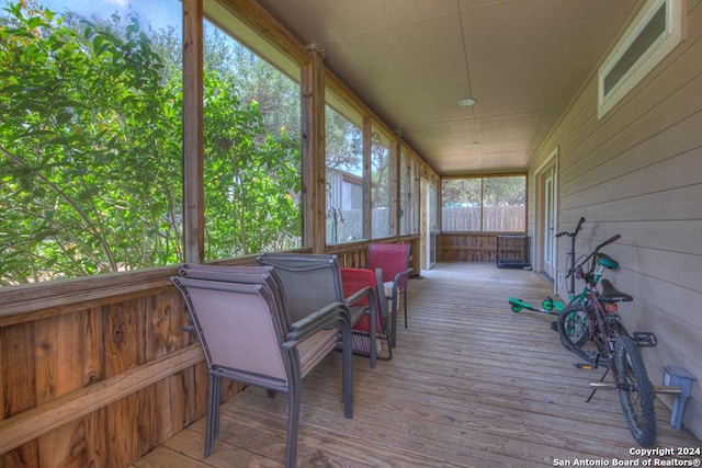 view of sunroom