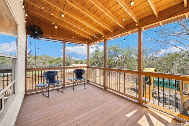 view of wooden terrace