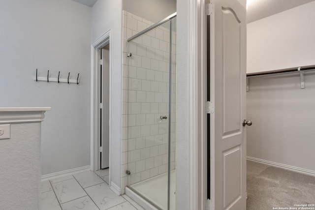 bathroom with an enclosed shower