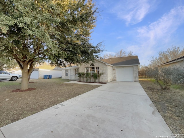 ranch-style house with a garage