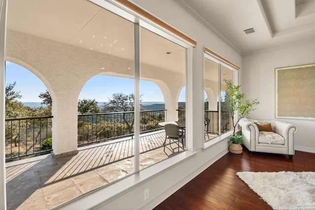 view of sunroom