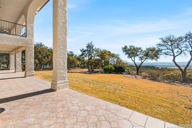 view of yard with a patio