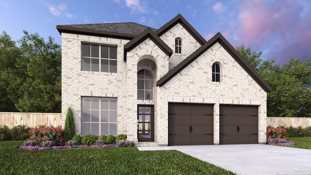 2606 Vistablue Ln, San Antonio, TX 78245 - view of front of property featuring driveway, fence, and brick siding