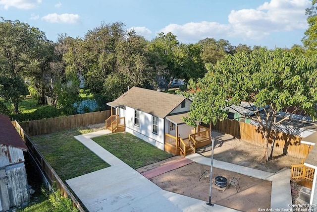 birds eye view of property