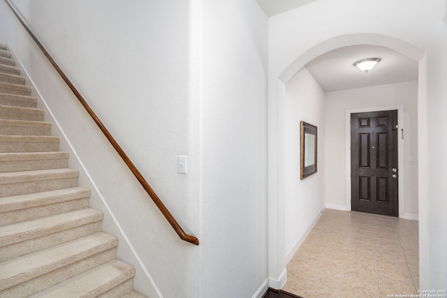 view of tiled foyer