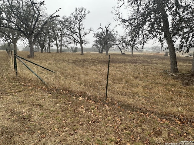 view of yard with a rural view