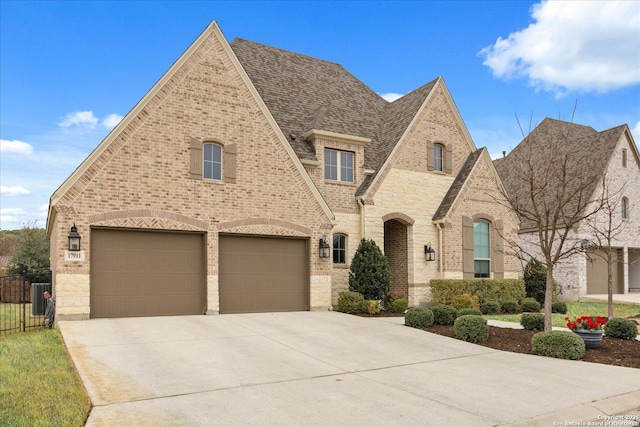 view of front facade with a garage