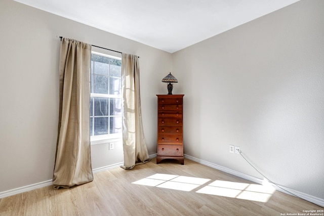 unfurnished bedroom featuring light hardwood / wood-style flooring