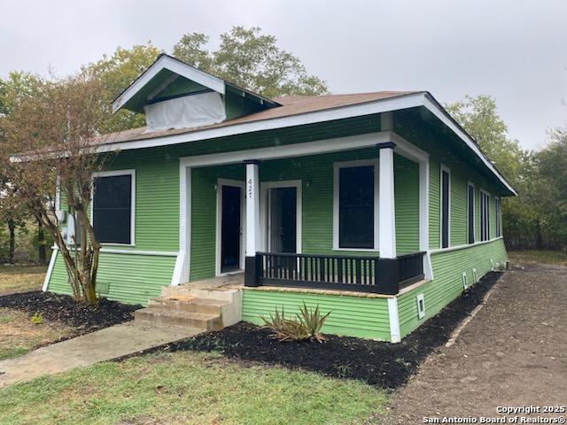 bungalow with covered porch