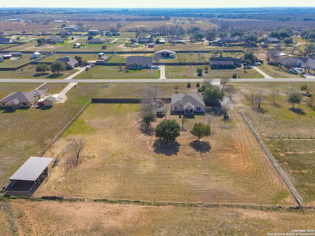 bird's eye view featuring a rural view