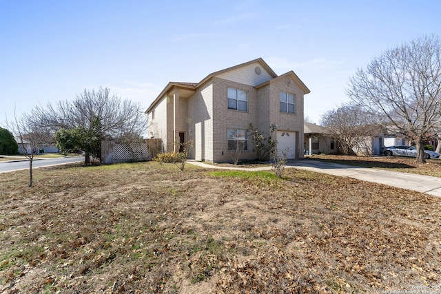 front of property featuring a garage