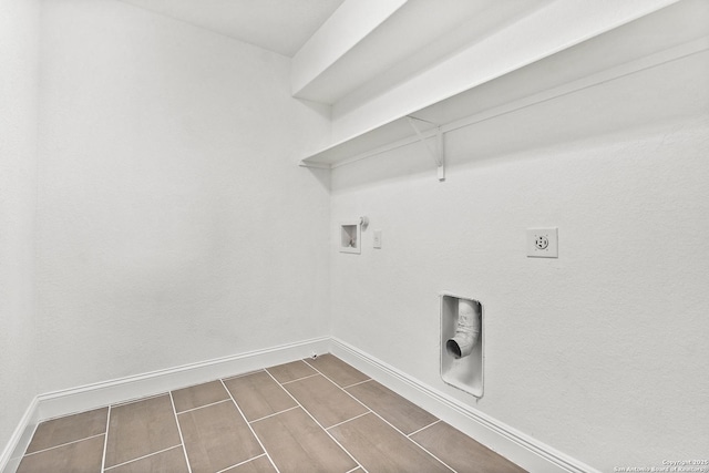 laundry room with hookup for a gas dryer, electric dryer hookup, and hookup for a washing machine