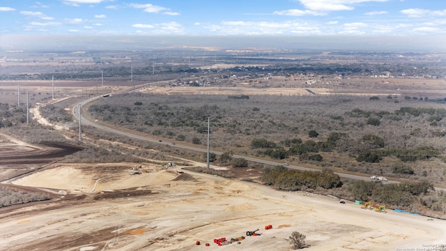 aerial view featuring a rural view