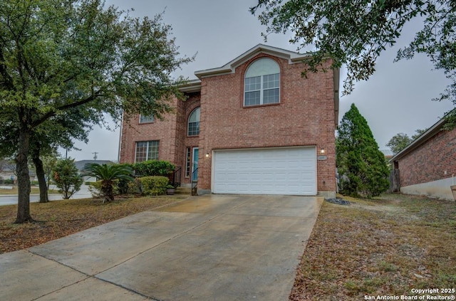 view of front facade featuring a garage