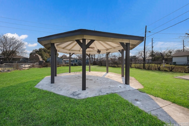 exterior space featuring a gazebo