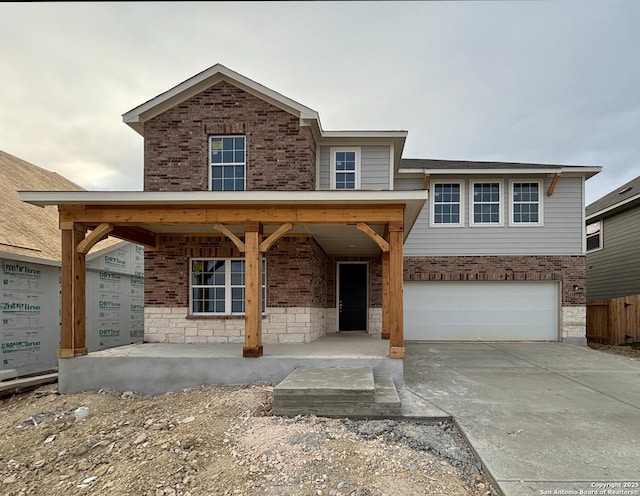 view of front of house featuring a garage