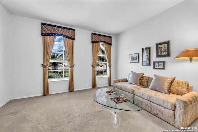 view of carpeted living room