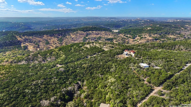 drone / aerial view with a view of trees