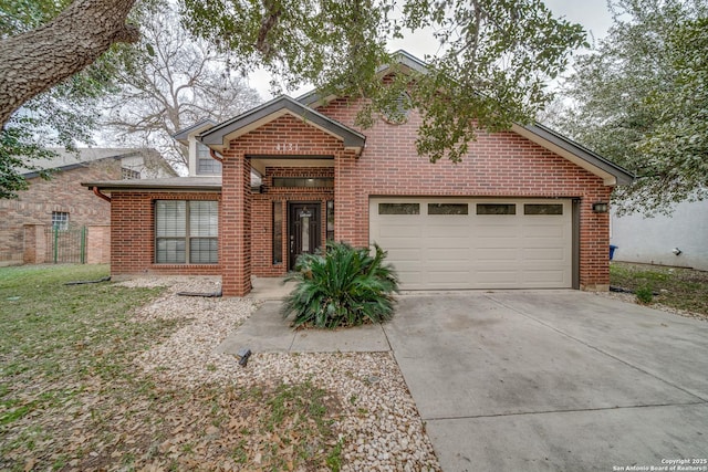 front of property featuring a garage