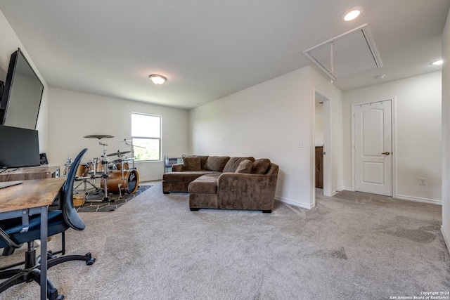 home office featuring carpet