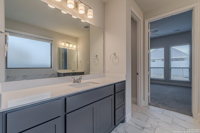 bathroom featuring vanity