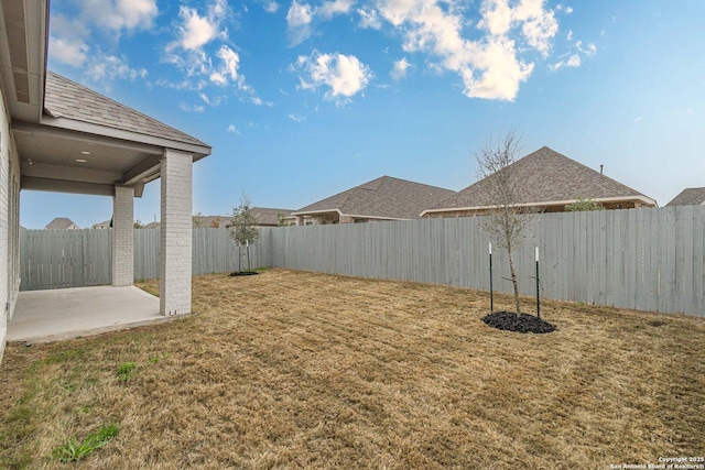 view of yard featuring a patio area