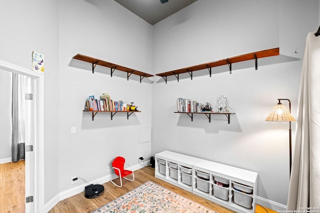 mudroom featuring hardwood / wood-style floors