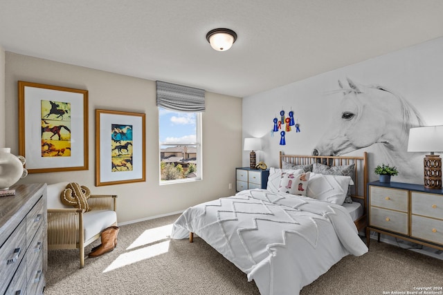 bedroom with carpet floors