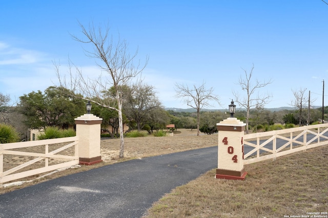 exterior space with a fenced front yard