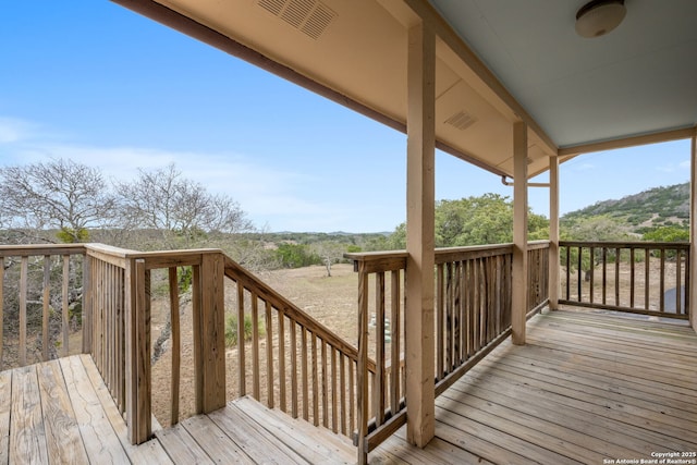 deck featuring visible vents