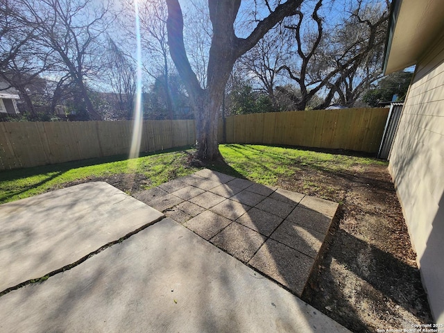 view of patio / terrace with a fenced backyard