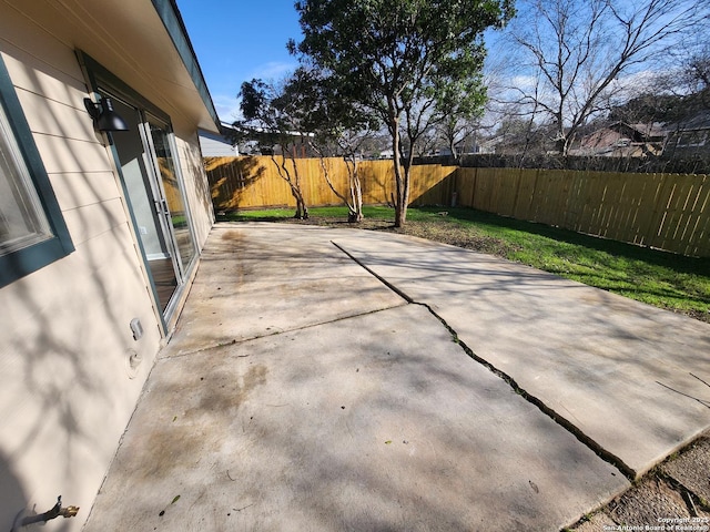 view of patio / terrace with a fenced backyard