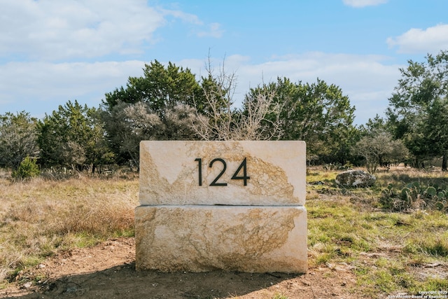 view of community sign