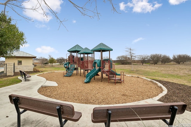 view of community jungle gym