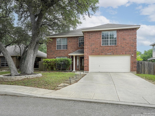 view of front facade with a garage