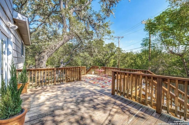 view of wooden deck