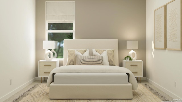 view of carpeted bedroom