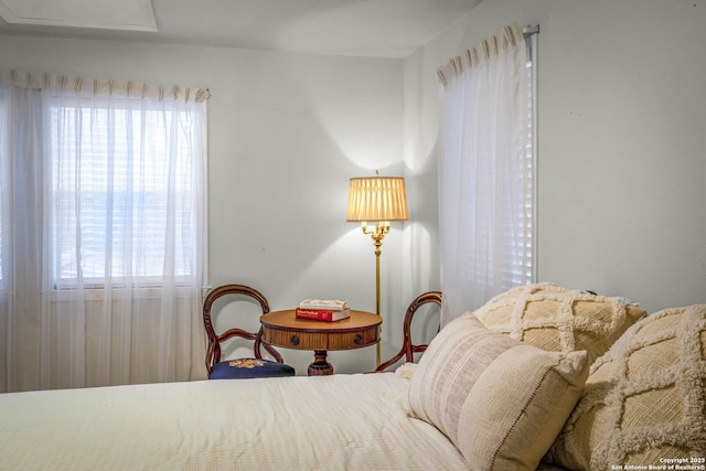 bedroom with multiple windows