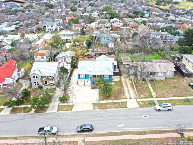 aerial view featuring a residential view