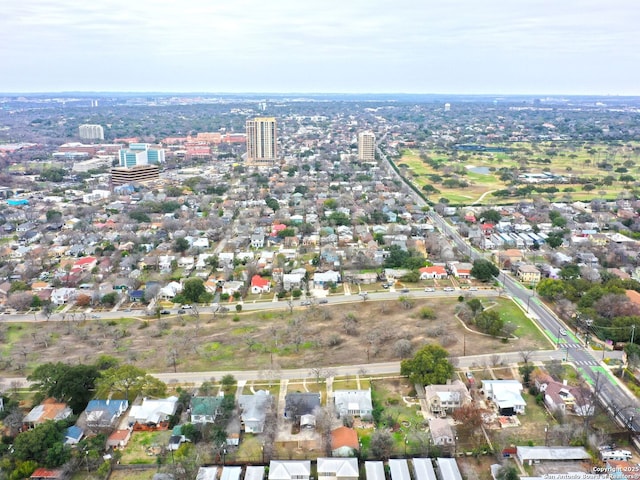 aerial view featuring a view of city