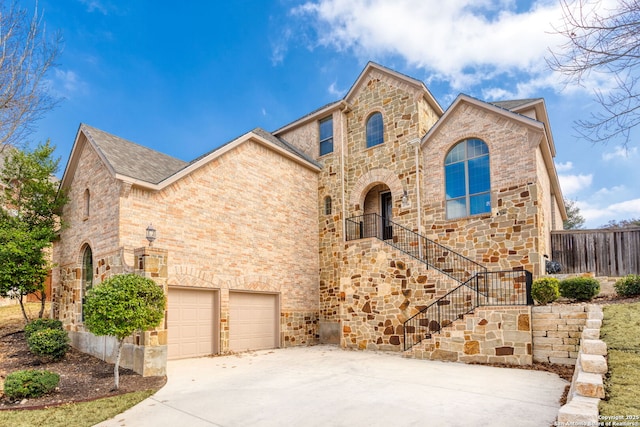 view of front of home featuring a garage