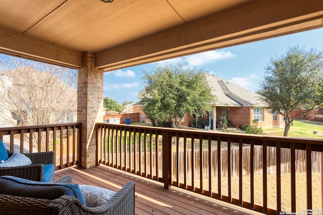 view of wooden terrace