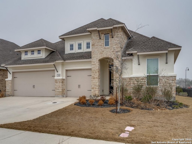 view of front of home featuring a garage