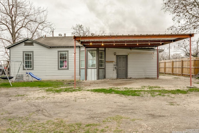 view of rear view of property