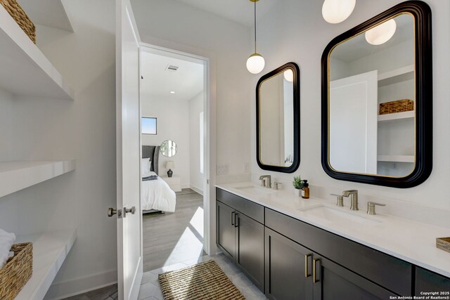 bathroom with vanity