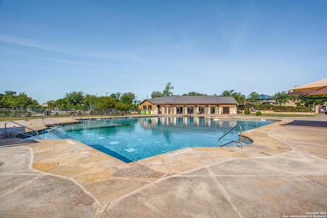 view of pool with a patio