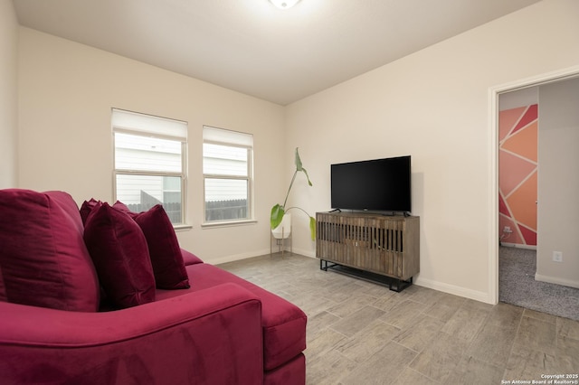 living room featuring light hardwood / wood-style floors