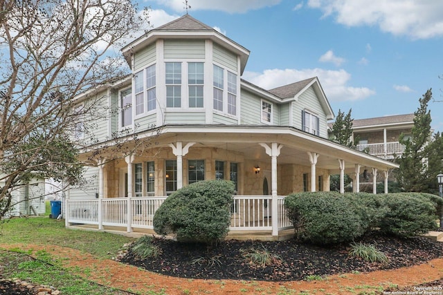 exterior space with covered porch