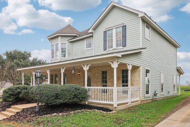 view of front of home with a porch